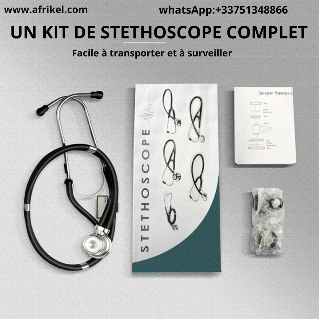 STETHOSCOPE , TENSIOMETRE, SERINGUE, GANTS et THERMOMETRE
