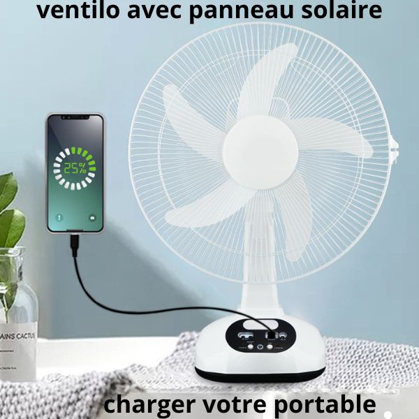 VENTILATEUR AVEC PANNEAU SOLAIRE