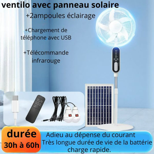 VENTILATEUR AVEC PANNEAU SOLAIRE