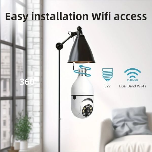 AMPOULE AVEC CAMERA INTELLIGENTE A 360°