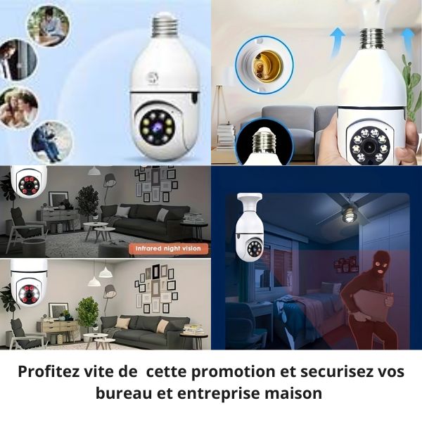 AMPOULE AVEC CAMERA INTELLIGENTE A 360°