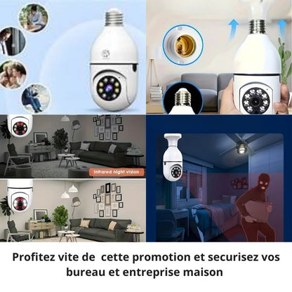 AMPOULE AVEC CAMERA INTELLIGENTE A 360°