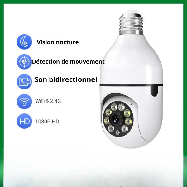 AMPOULE AVEC CAMERA INTELLIGENTE A 360°