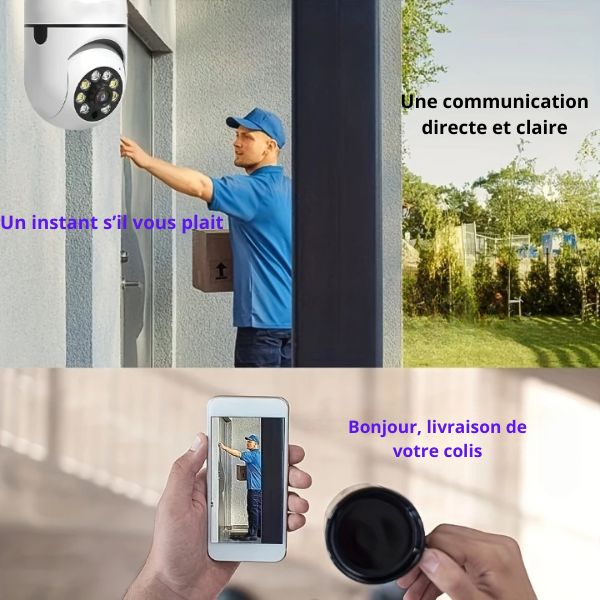 AMPOULE AVEC CAMERA INTELLIGENTE A 360°